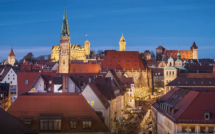 Altstadt von Nürnberg im Winter