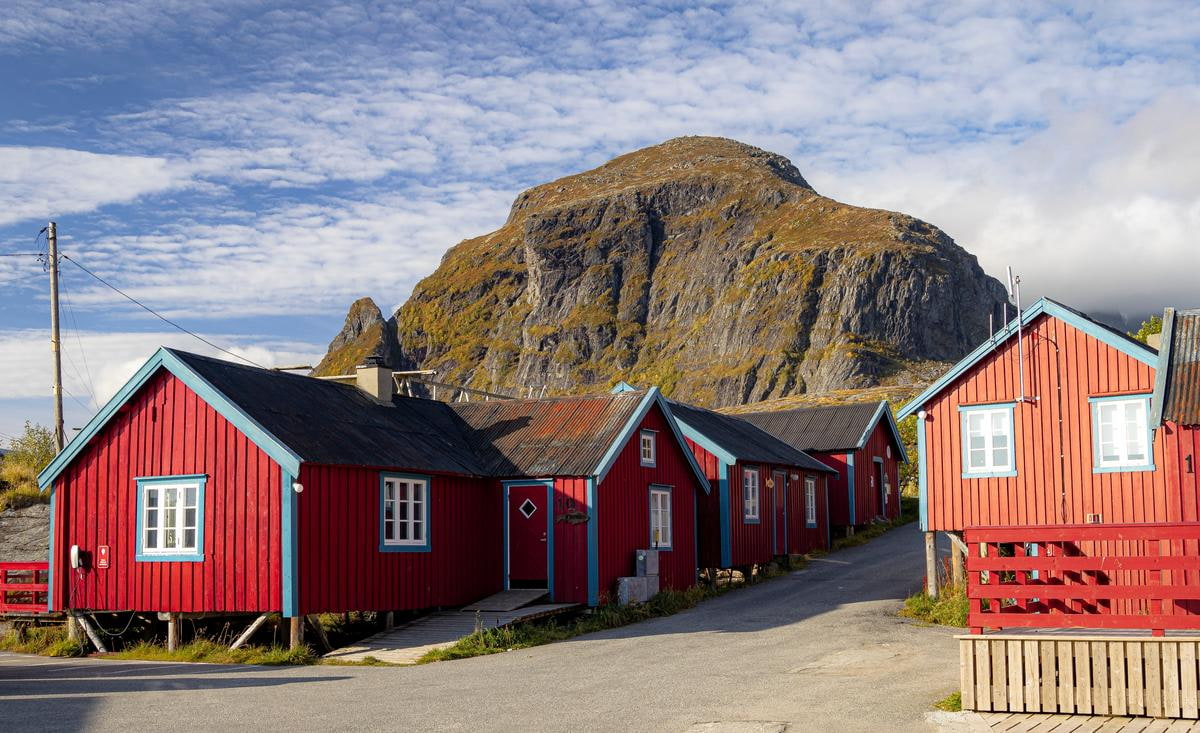 rote Haeuser Norwegen