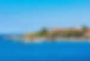 Blick vom Meer aus auf Nessebar in Bulgarien