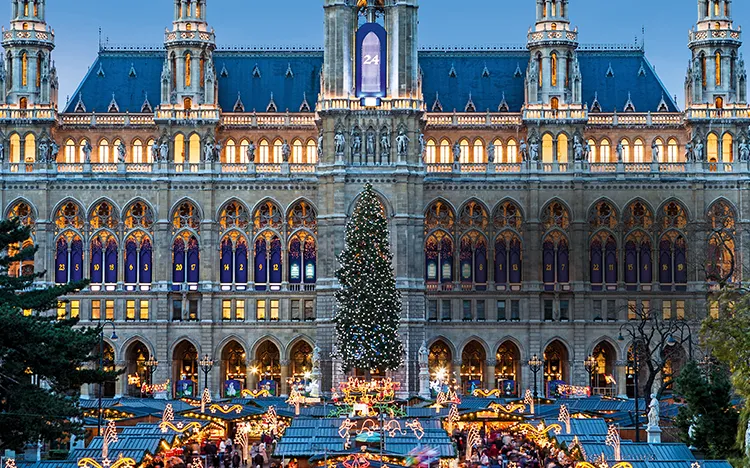 Weihnachtsmarkt in Wien am Rathausplatz