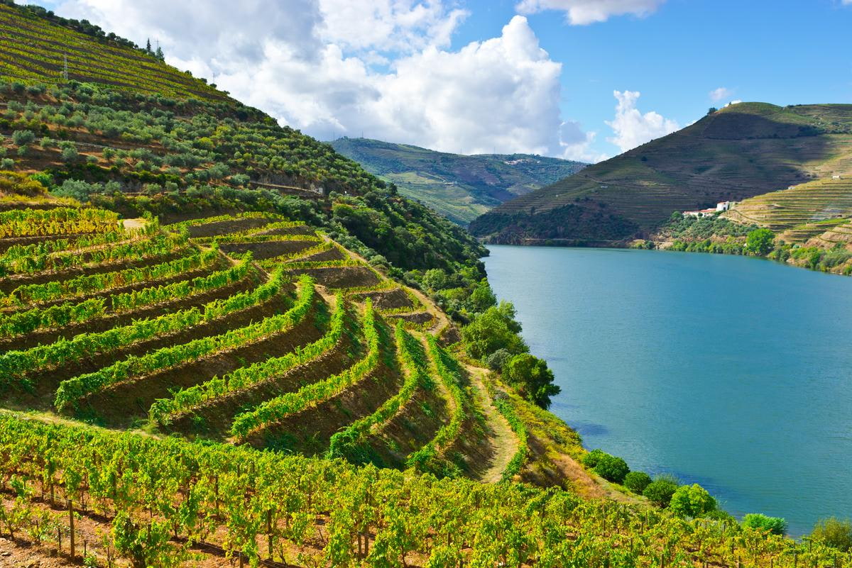 Fluss und Gebirge von Douro