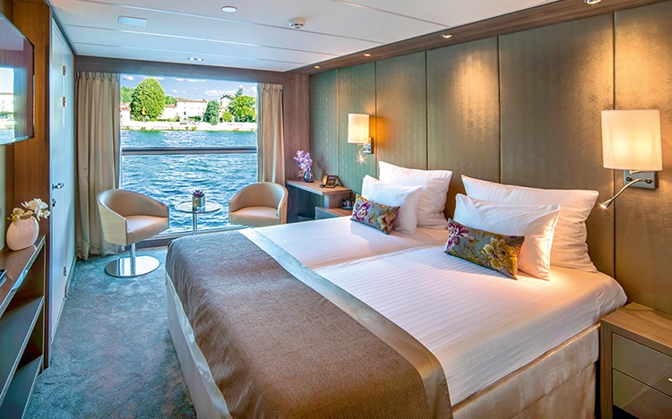 Kabine des Flusskreuzfahrtschiffs AMADEUS Provence
