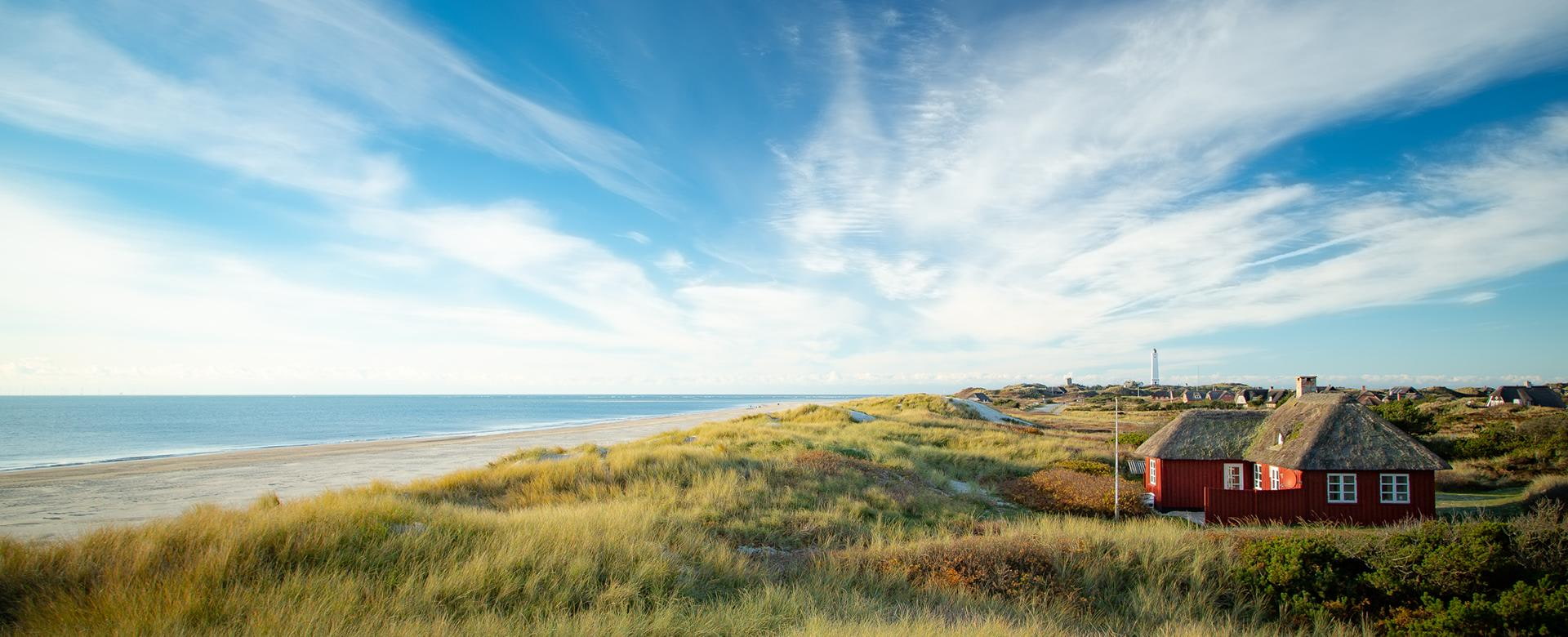 Strand mit Dünen in Daenemark